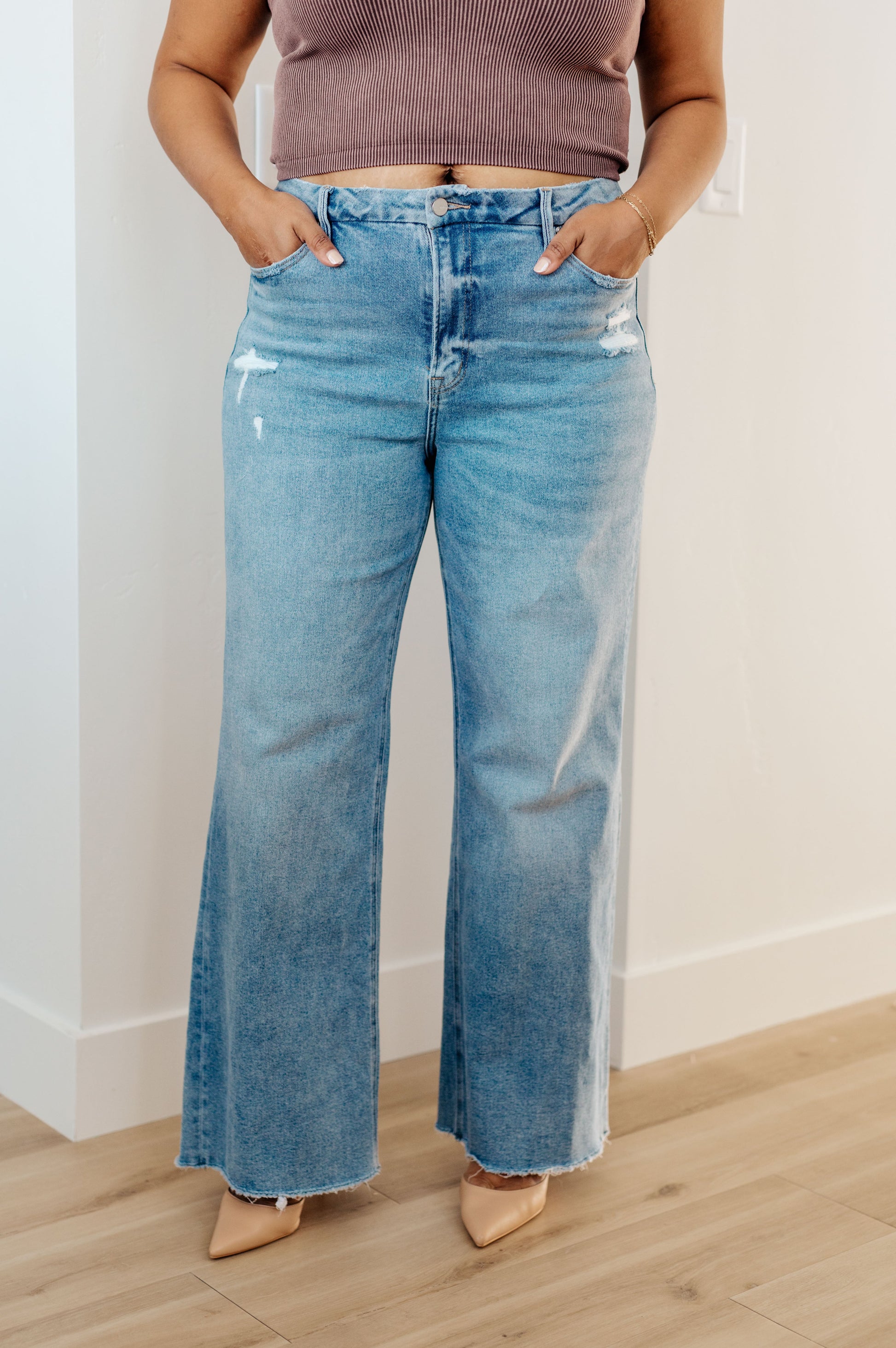 Hope High Rise Wide Leg Jeans – Whiskey and Lace Boutique